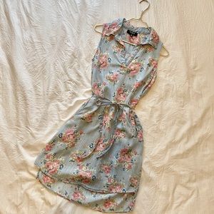 Allen B. Denim Floral Mini Dress